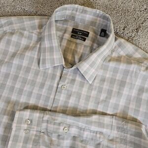 Shaquille O'Neal Men's Button Up Dress Shirt XLG (18.5 , 38/39) Cooling Stretch